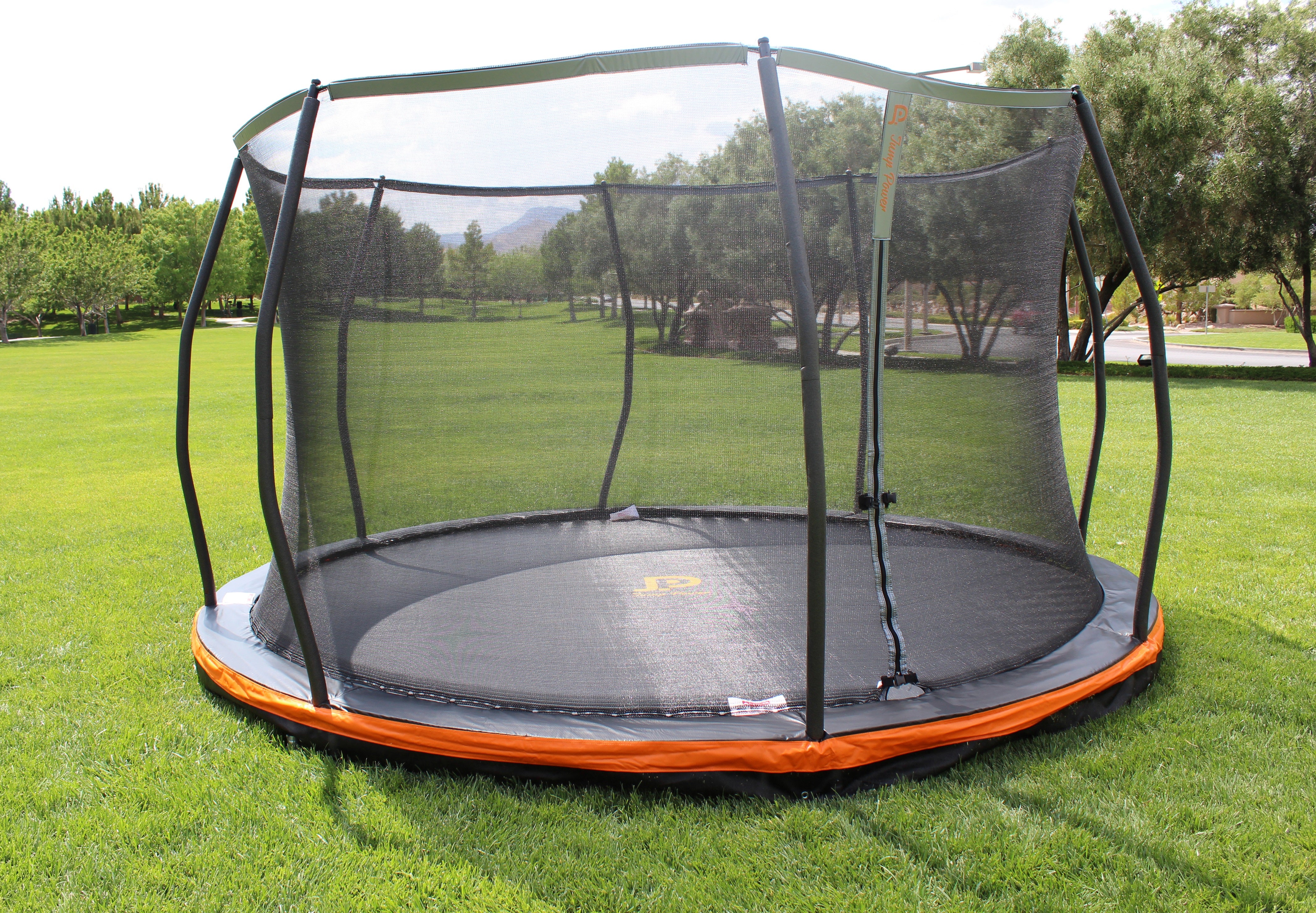 13 ft Round In-ground Trampoline & Safety Net Enclosure Combo ddisports